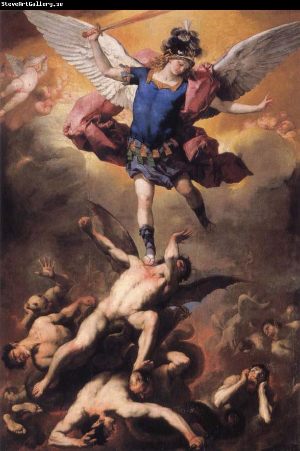 Luca Giordano The Archangel Michael driving the rebellious angels into Hell